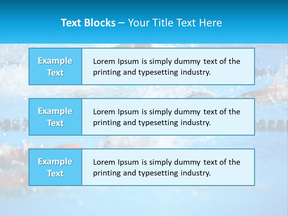 Swimming In The Pool PowerPoint Template