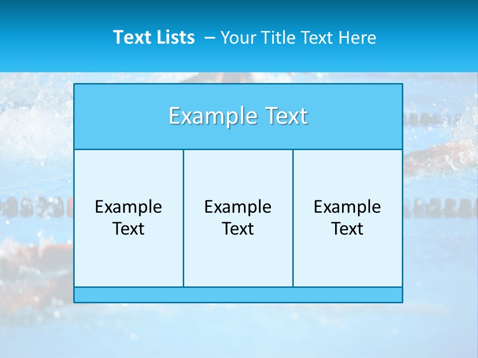 Swimming In The Pool PowerPoint Template