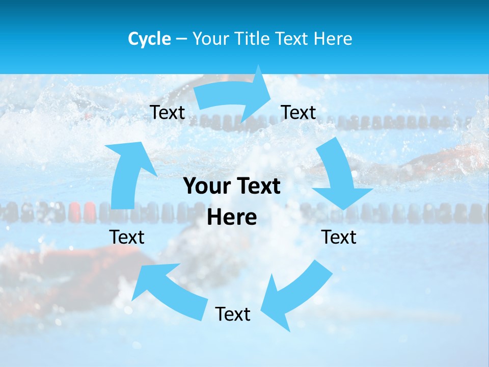 Swimming In The Pool PowerPoint Template