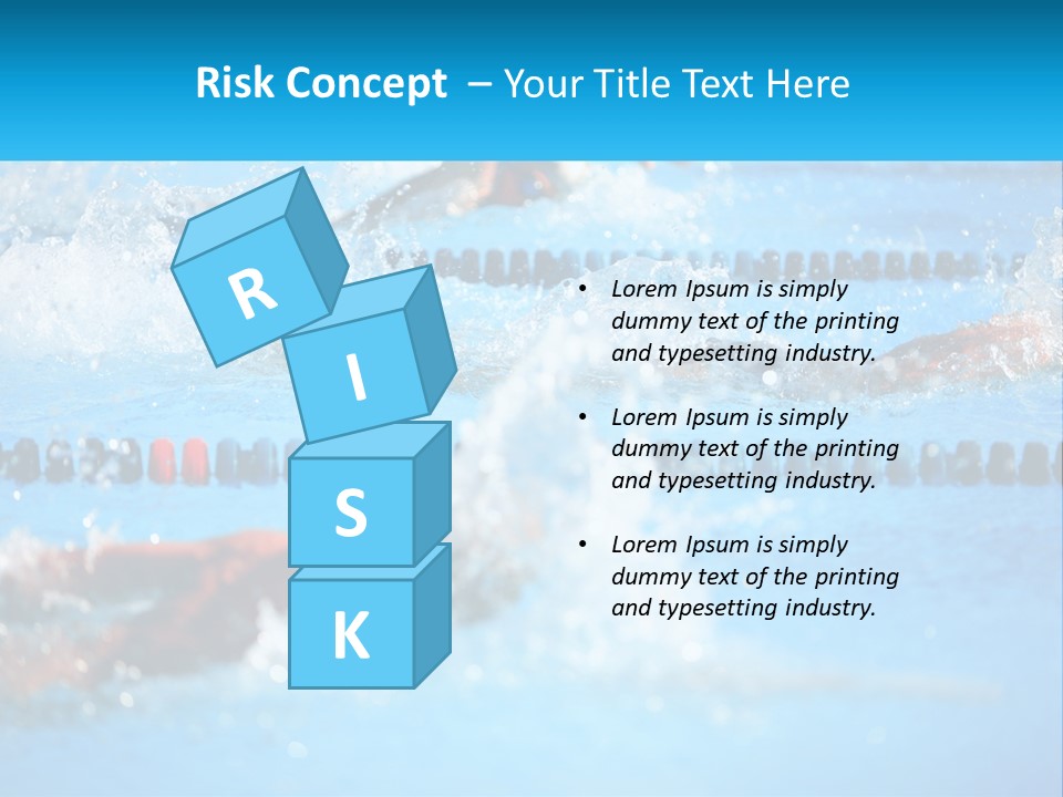 Swimming In The Pool PowerPoint Template