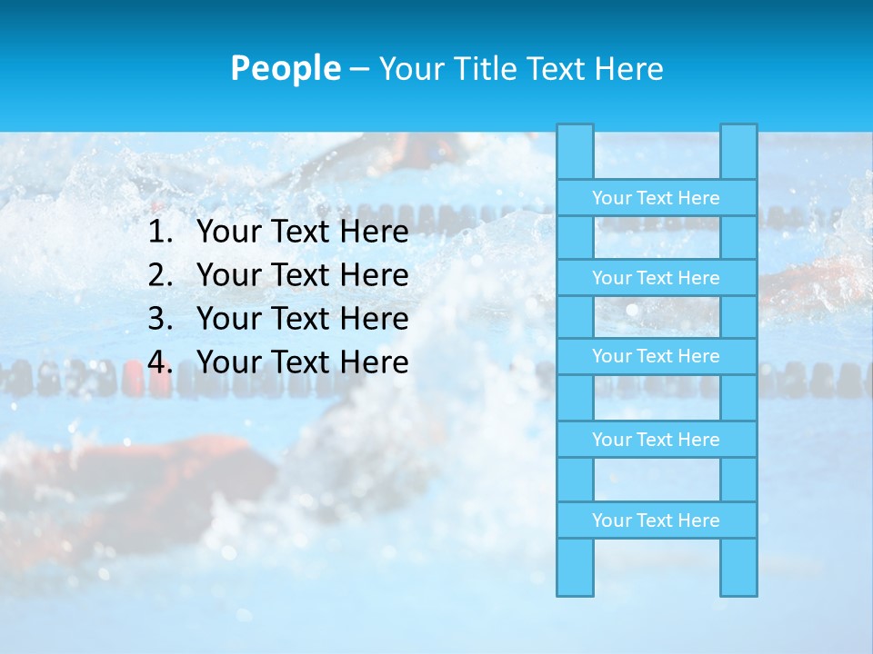 Swimming In The Pool PowerPoint Template