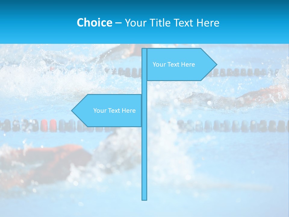 Swimming In The Pool PowerPoint Template