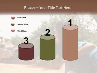 Girl Feeding A Giraffe PowerPoint Template