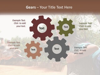 Girl Feeding A Giraffe PowerPoint Template