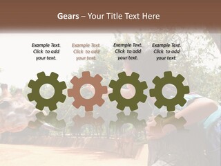 Girl Feeding A Giraffe PowerPoint Template