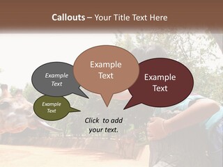 Girl Feeding A Giraffe PowerPoint Template