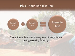 Girl Feeding A Giraffe PowerPoint Template
