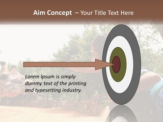 Girl Feeding A Giraffe PowerPoint Template