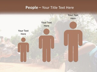 Girl Feeding A Giraffe PowerPoint Template