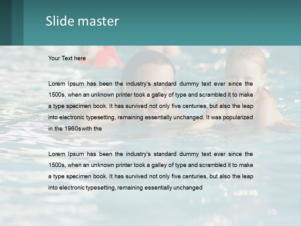 Baby Learns To Swim PowerPoint Template
