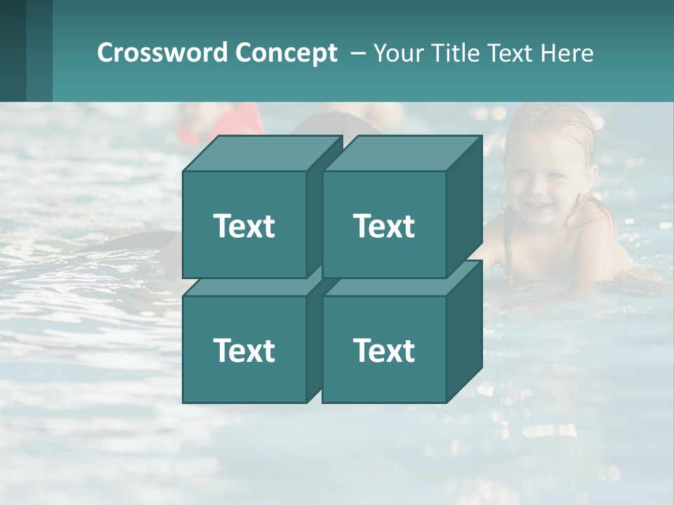 Baby Learns To Swim PowerPoint Template