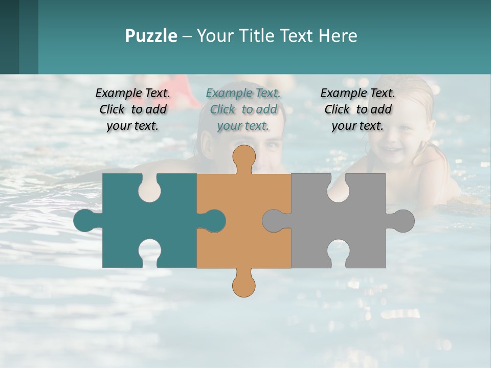 Baby Learns To Swim PowerPoint Template