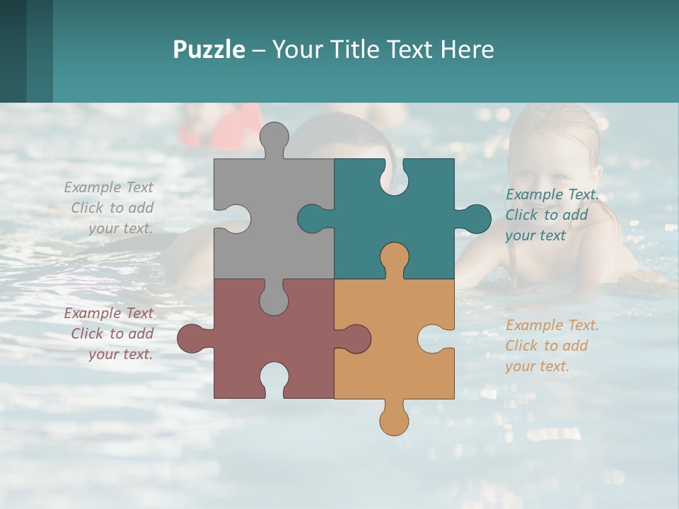 Baby Learns To Swim PowerPoint Template