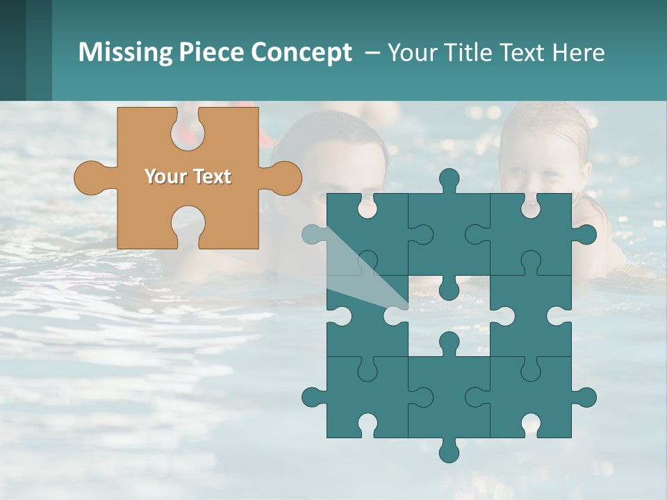 Baby Learns To Swim PowerPoint Template