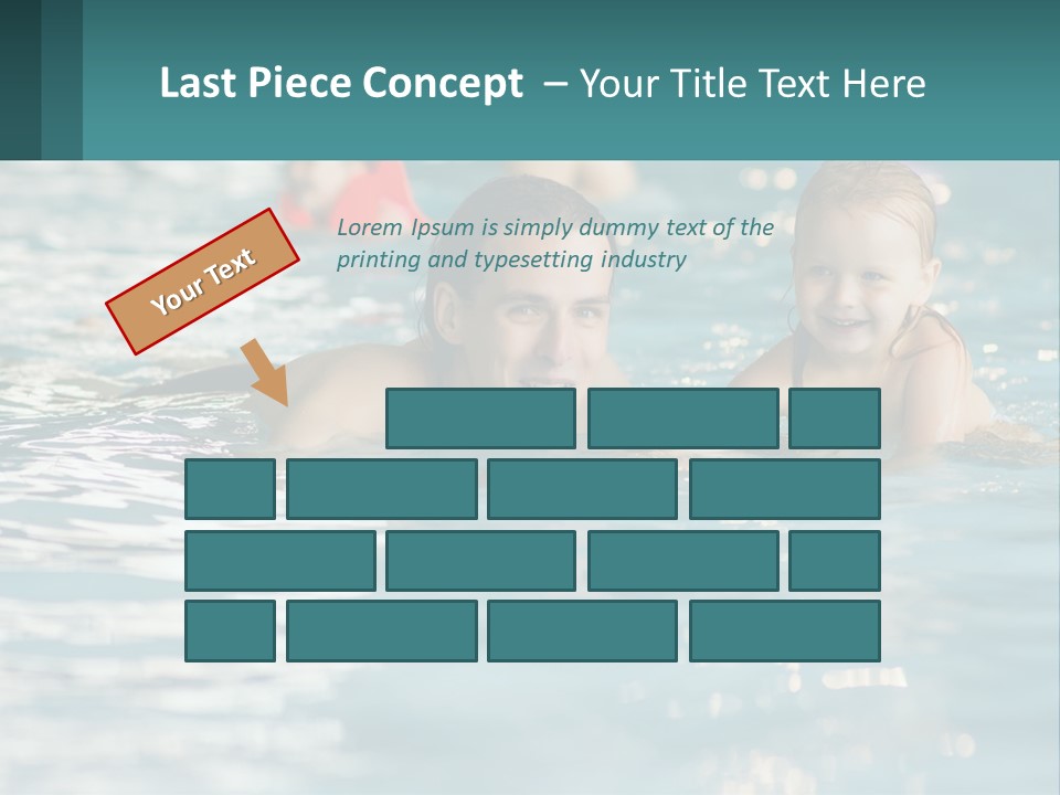 Baby Learns To Swim PowerPoint Template
