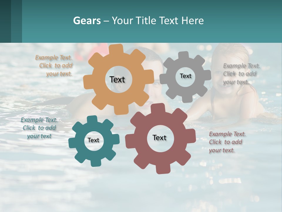 Baby Learns To Swim PowerPoint Template