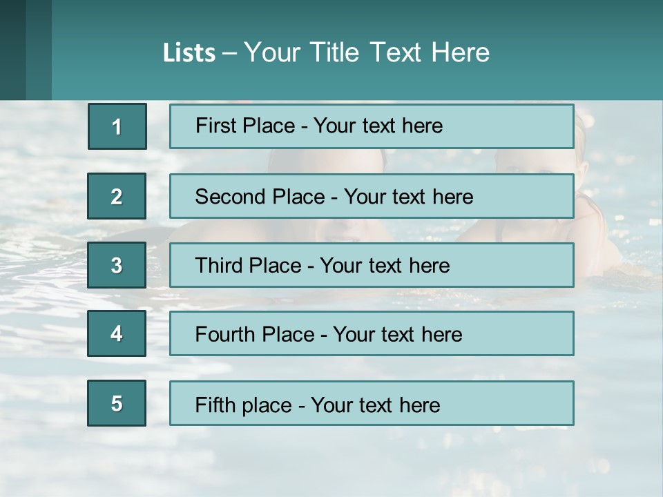 Baby Learns To Swim PowerPoint Template