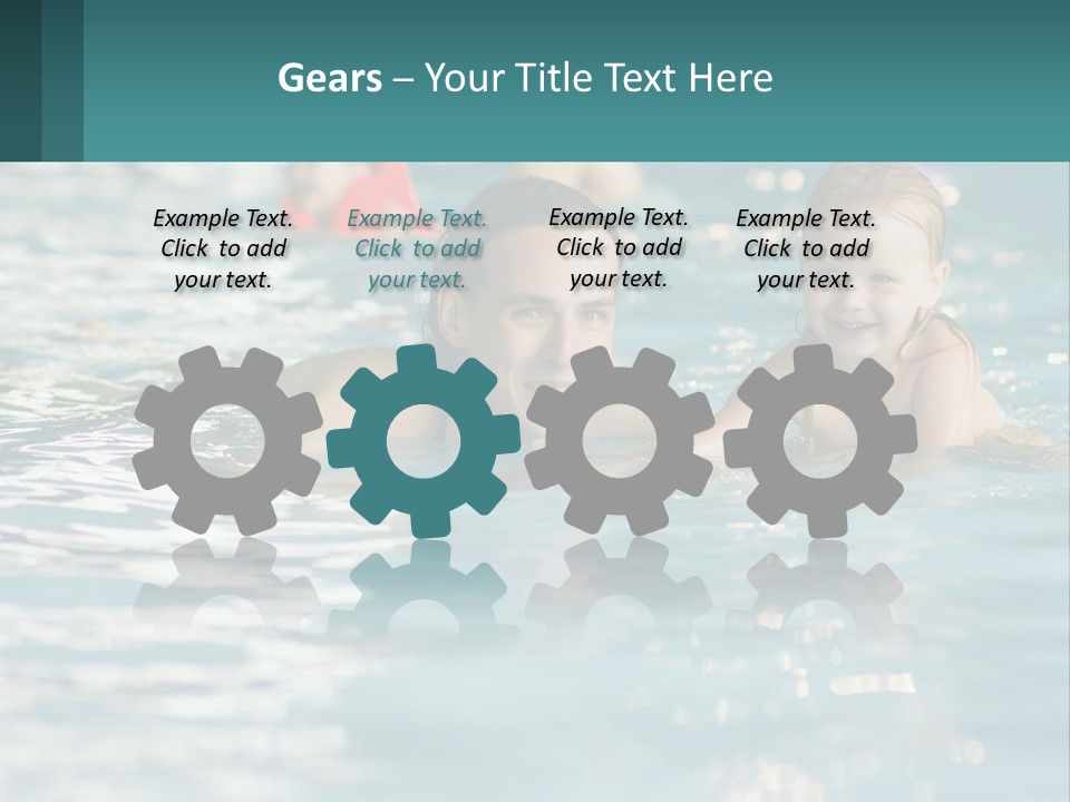 Baby Learns To Swim PowerPoint Template