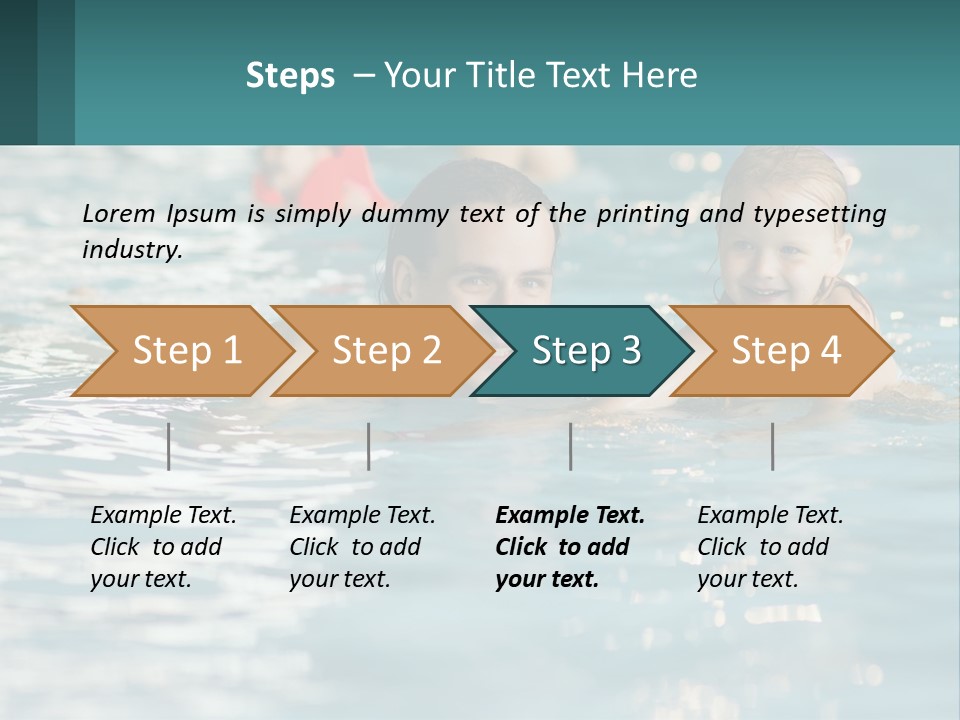 Baby Learns To Swim PowerPoint Template