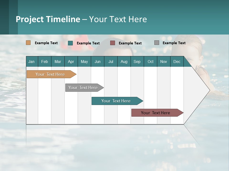 Baby Learns To Swim PowerPoint Template