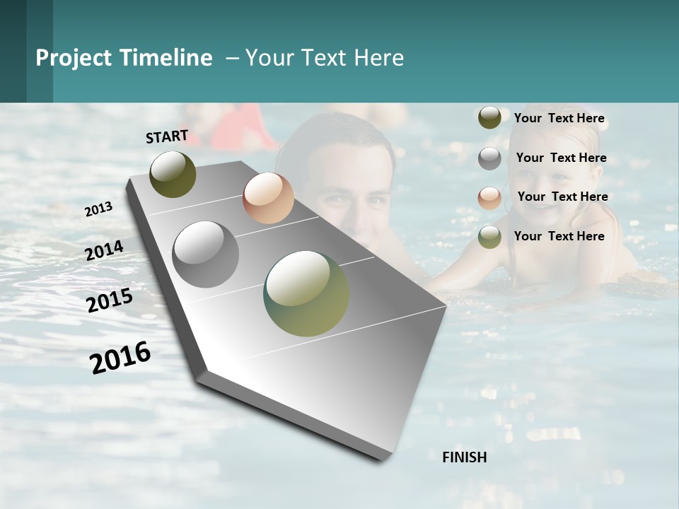 Baby Learns To Swim PowerPoint Template