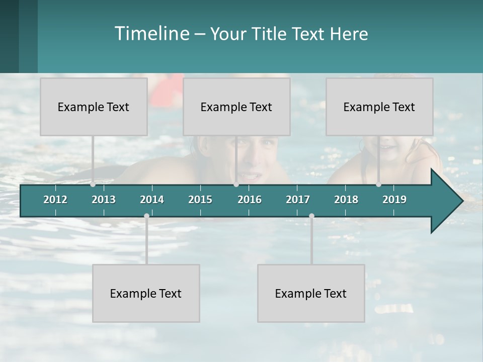 Baby Learns To Swim PowerPoint Template