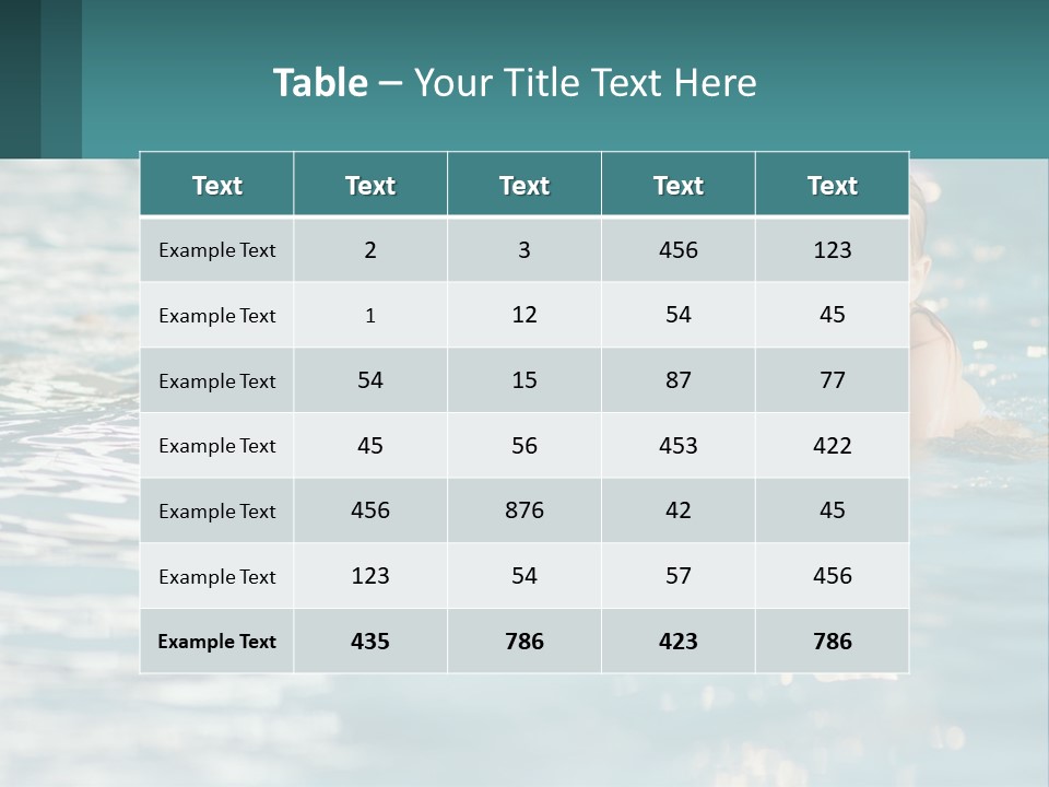 Baby Learns To Swim PowerPoint Template