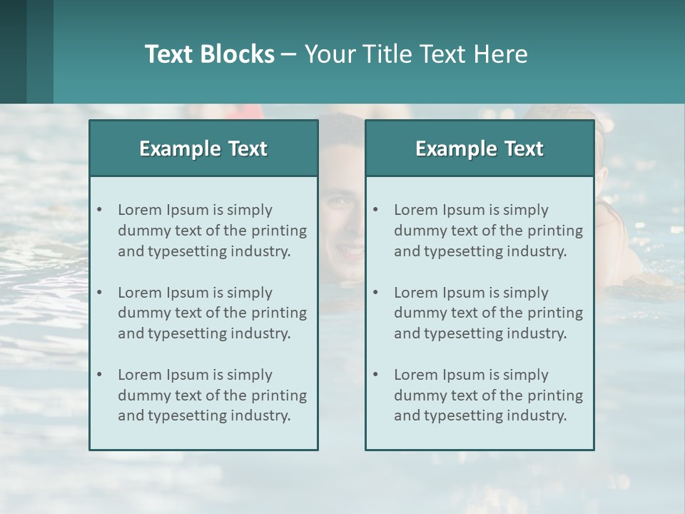 Baby Learns To Swim PowerPoint Template