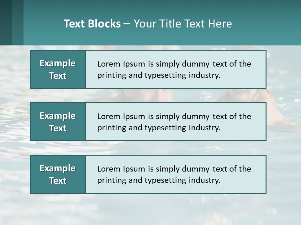 Baby Learns To Swim PowerPoint Template