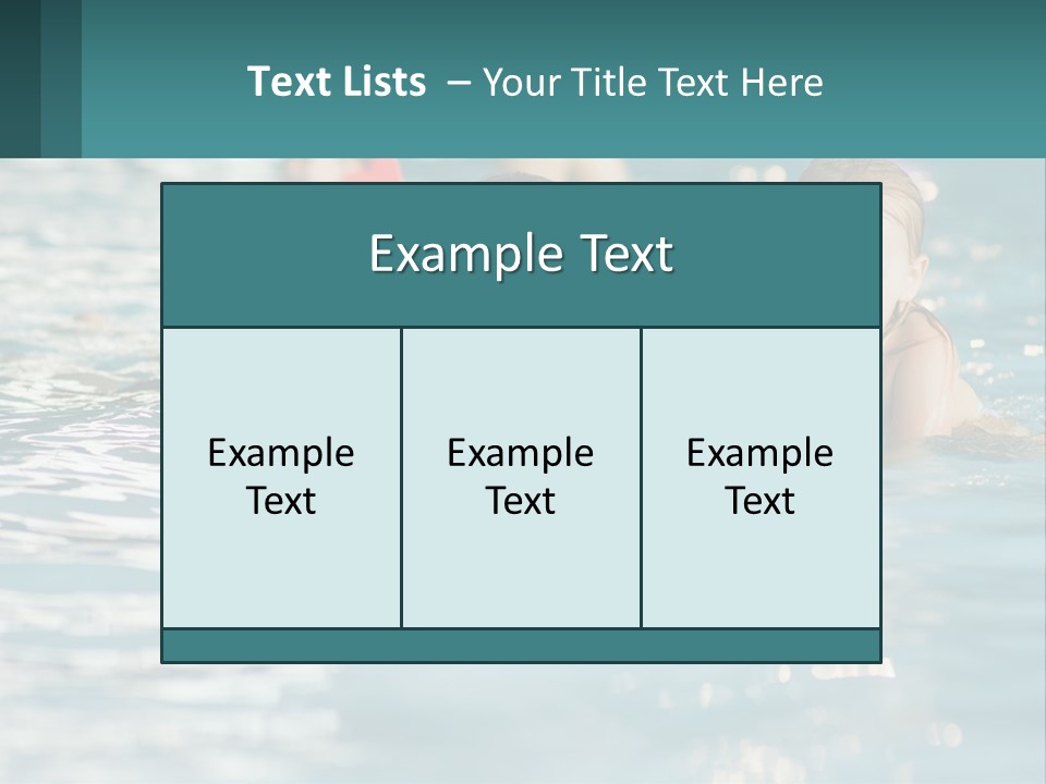 Baby Learns To Swim PowerPoint Template