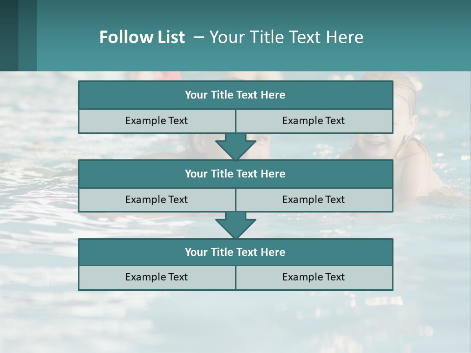 Baby Learns To Swim PowerPoint Template