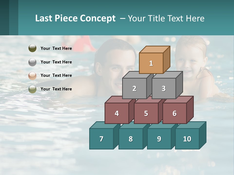 Baby Learns To Swim PowerPoint Template