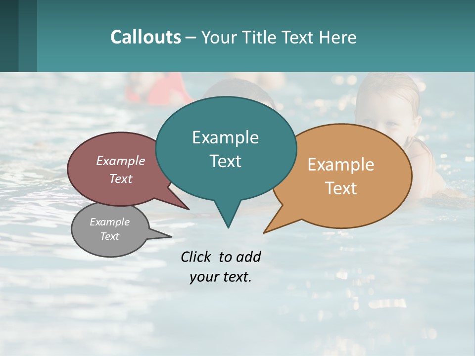 Baby Learns To Swim PowerPoint Template