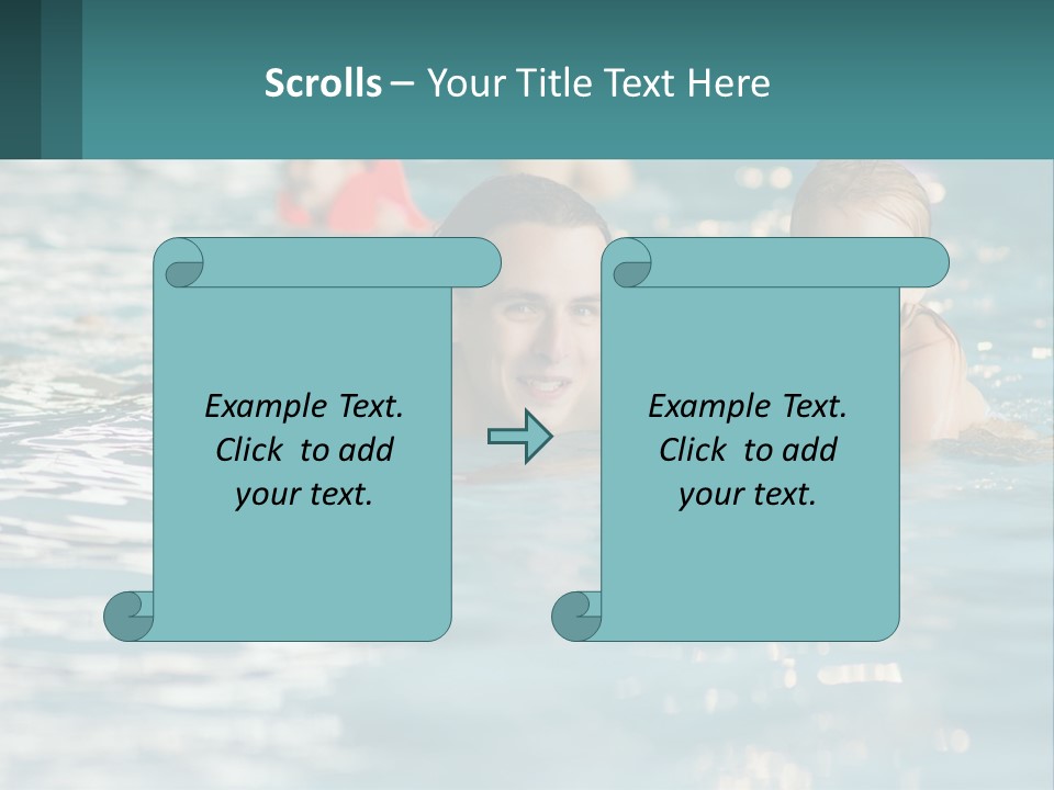 Baby Learns To Swim PowerPoint Template