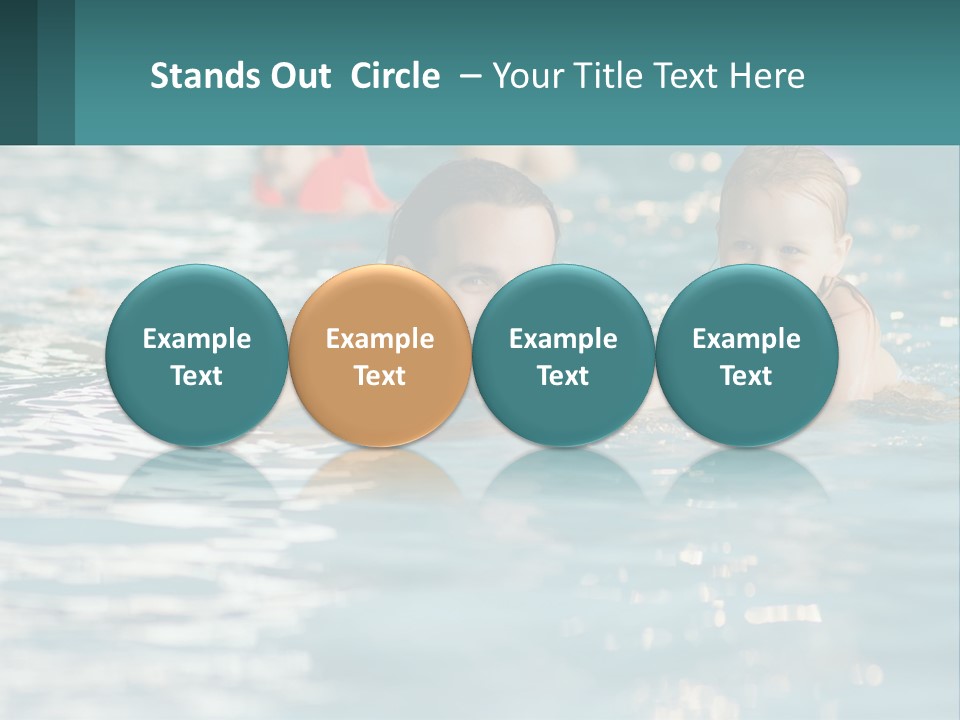 Baby Learns To Swim PowerPoint Template