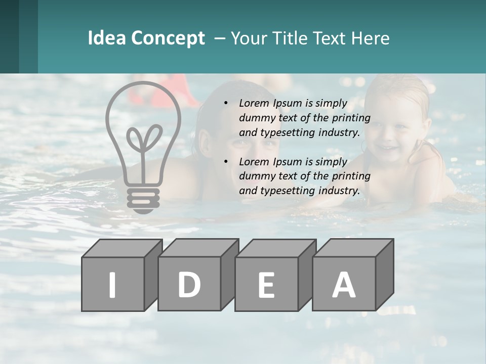 Baby Learns To Swim PowerPoint Template