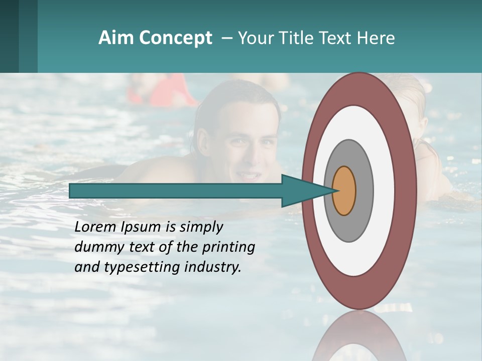 Baby Learns To Swim PowerPoint Template