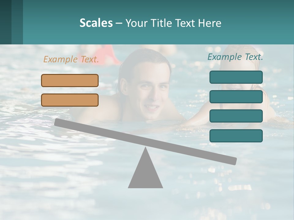 Baby Learns To Swim PowerPoint Template