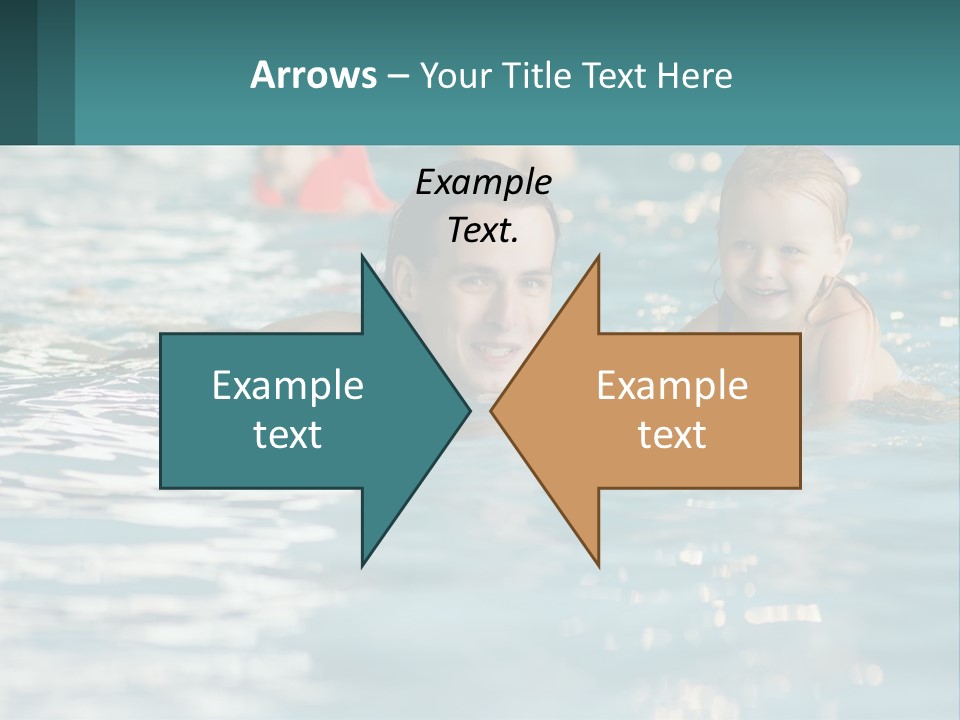 Baby Learns To Swim PowerPoint Template