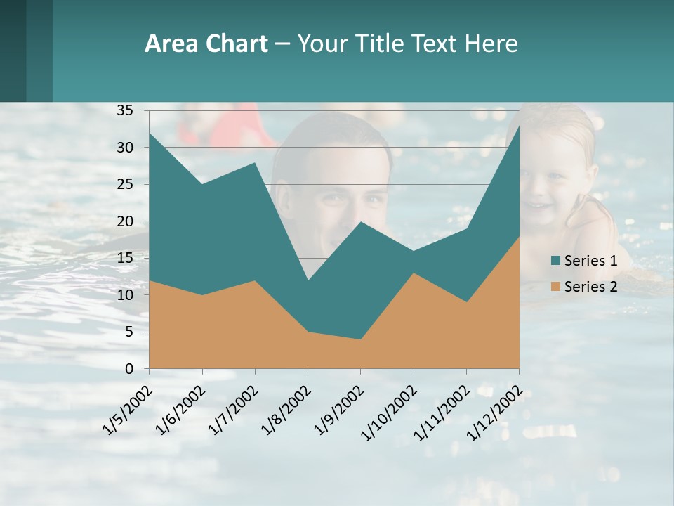 Baby Learns To Swim PowerPoint Template