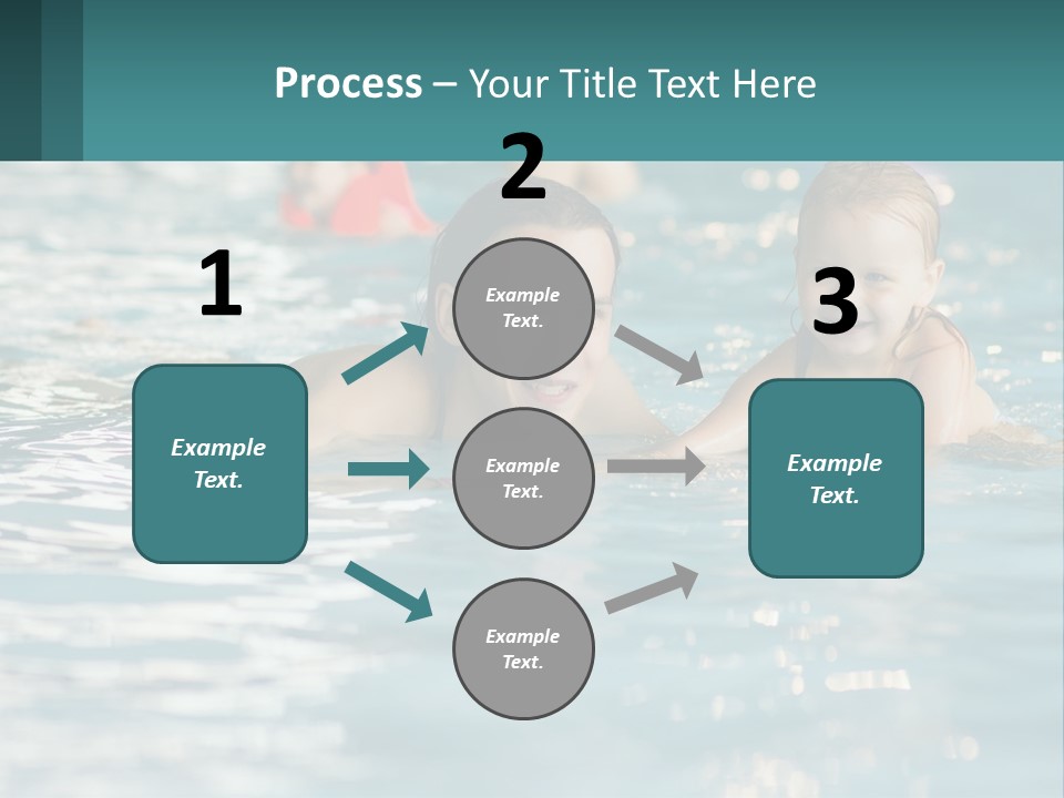 Baby Learns To Swim PowerPoint Template