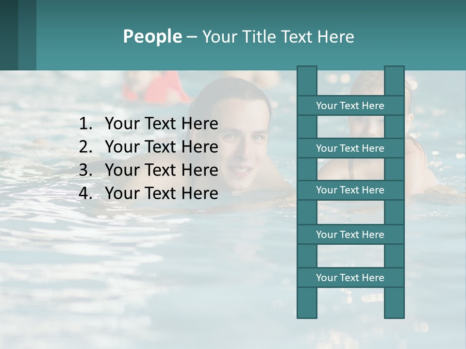 Baby Learns To Swim PowerPoint Template