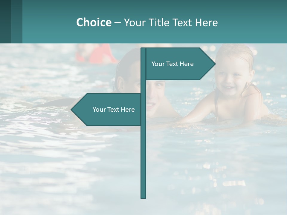 Baby Learns To Swim PowerPoint Template