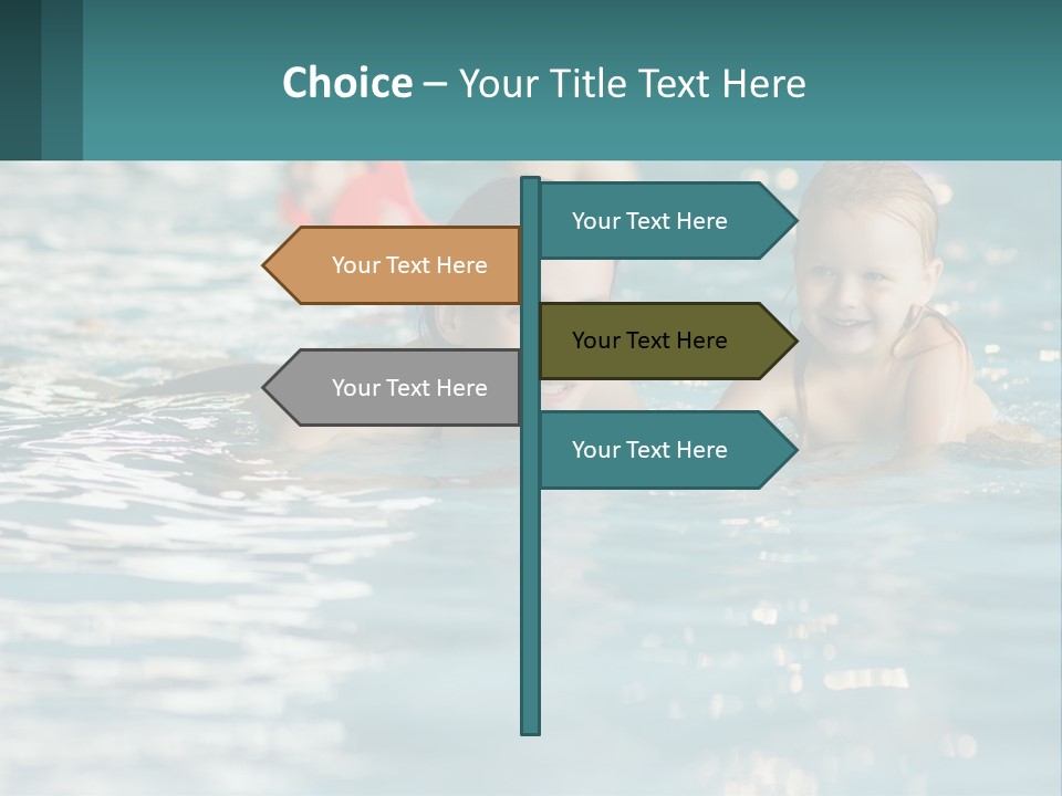 Baby Learns To Swim PowerPoint Template