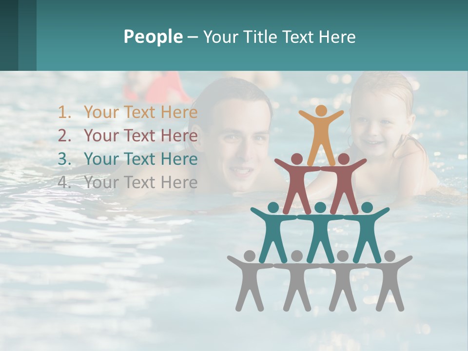 Baby Learns To Swim PowerPoint Template