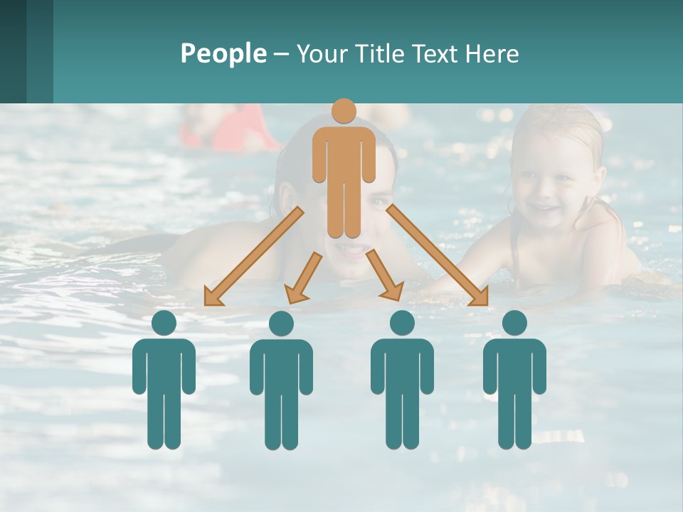 Baby Learns To Swim PowerPoint Template