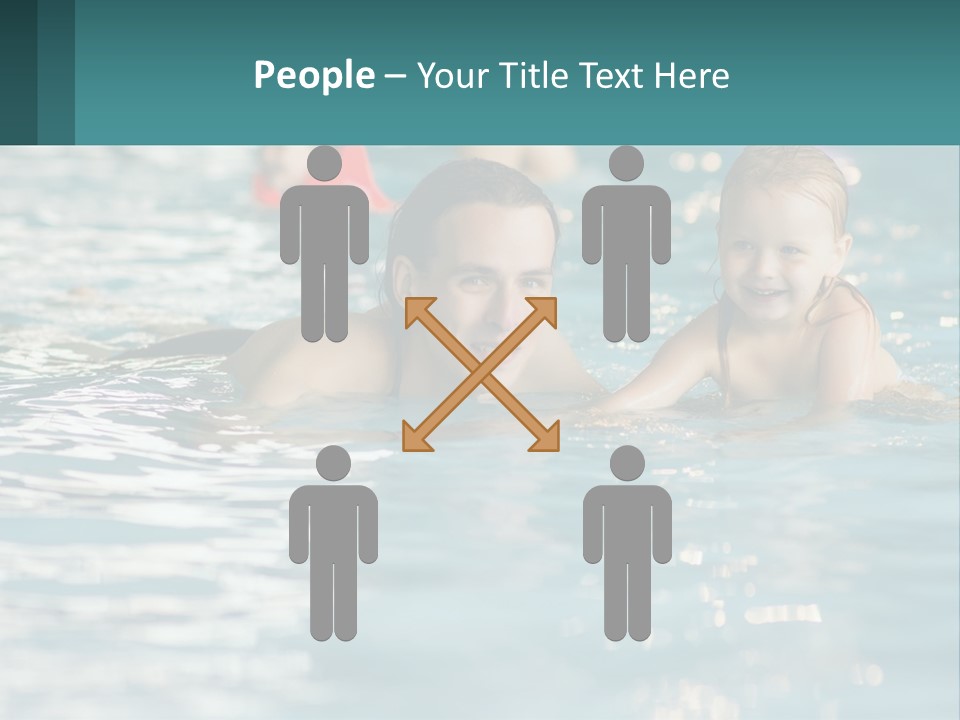 Baby Learns To Swim PowerPoint Template
