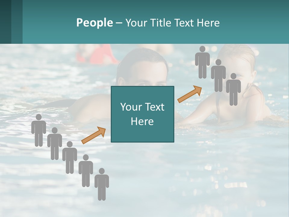 Baby Learns To Swim PowerPoint Template