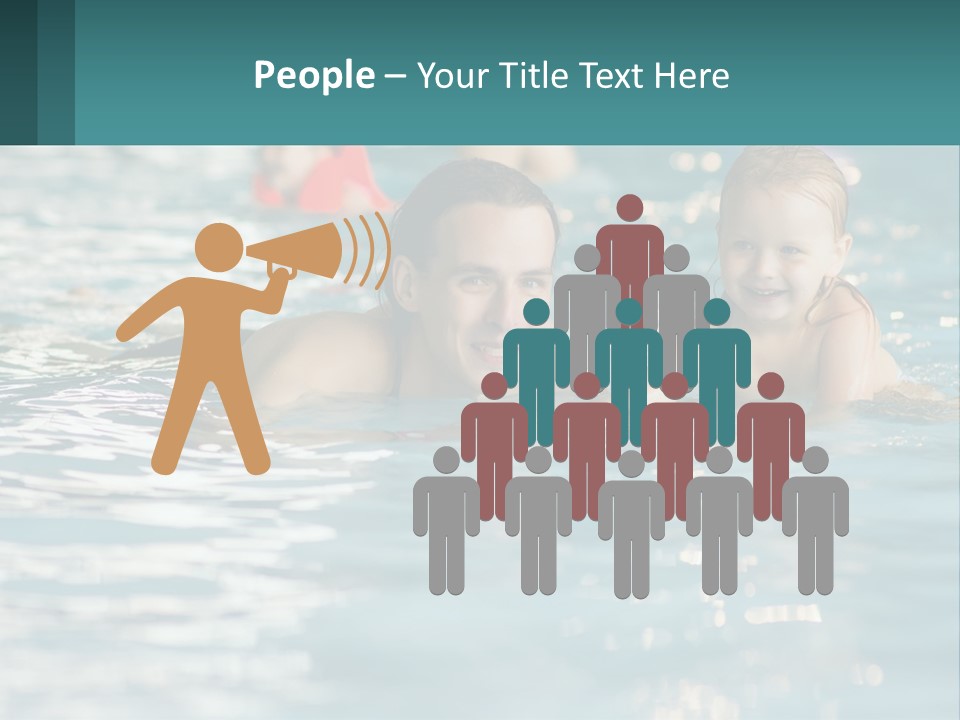 Baby Learns To Swim PowerPoint Template