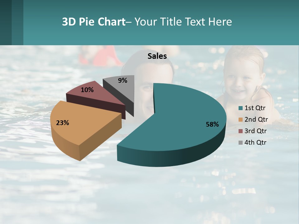 Baby Learns To Swim PowerPoint Template